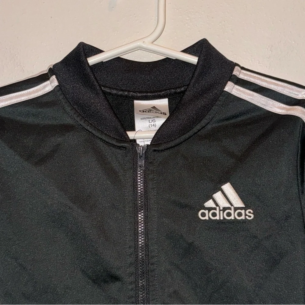 Adidas Track Jacket Three Stripes Children’s Size 14